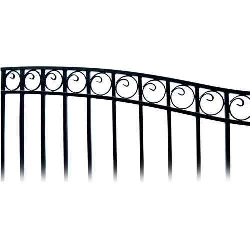 Aleko Steel Single Swing Driveway Gate - DUBLIN Style - 12 x 6 Feet