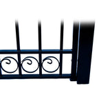Aleko Steel Single Swing Driveway Gate - DUBLIN Style - 12 x 6 Feet