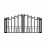 Aleko Steel Dual Swing Driveway Gate - LONDON Style - 12 x 6 Feet