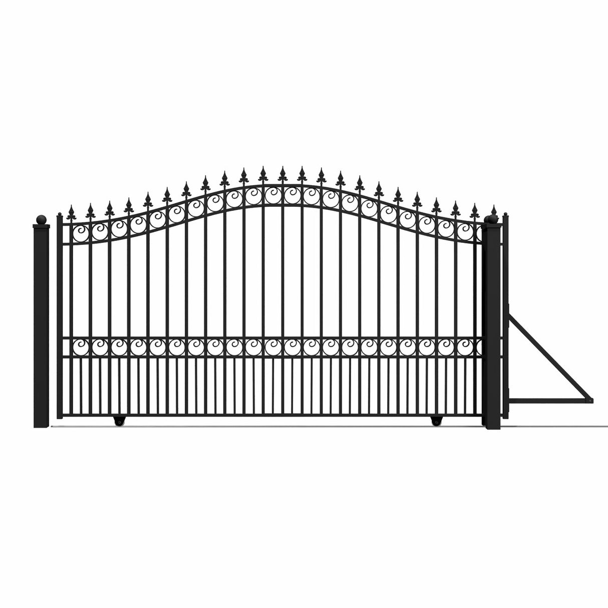 Aleko Steel Sliding Driveway Gate - LONDON Style - 12 x 6 Feet