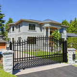 Aleko Steel Sliding Driveway Gate - LONDON Style - 12 x 6 Feet