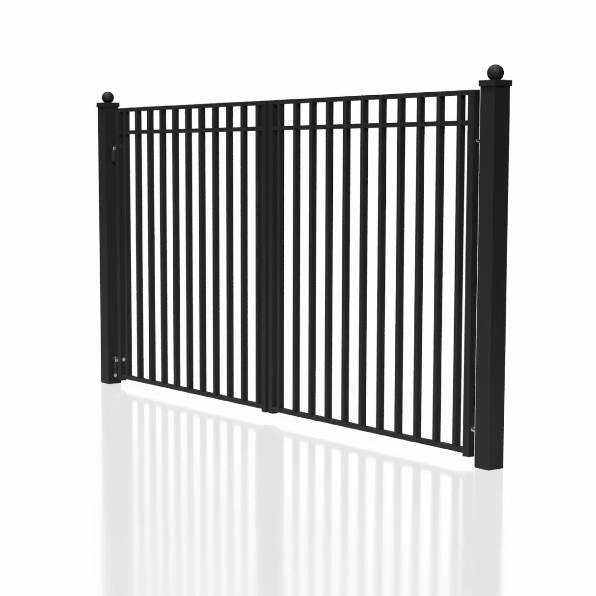 Aleko Steel Dual Swing Driveway Gate - MADRID Style - 12 x 6 Feet