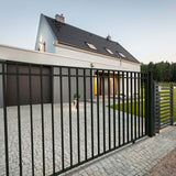 Aleko Single Slide Steel Driveway Gate - MADRID Style - 14 x 6 Feet