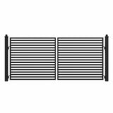 Aleko Steel Dual Swing Driveway Gate - MILAN Style - 12 x 6 Feet