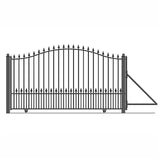 Aleko Automated Steel Sliding Driveway Gate and Gate Opener Complete Kit – MUNICH Style – 12 x 6 Feet