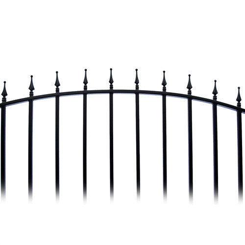 Aleko Steel Single Swing Driveway Gate - MUNICH Style - 12 x 6 Feet