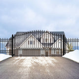 Aleko Steel Single Swing Driveway Gate - MUNICH Style - 12 x 6 Feet