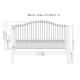 Aleko Steel Single Swing Driveway Gate - MUNICH Style - 12 x 6 Feet