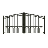 Aleko Steel Dual Swing Driveway Gate - PARIS Style - 12 x 6 Feet