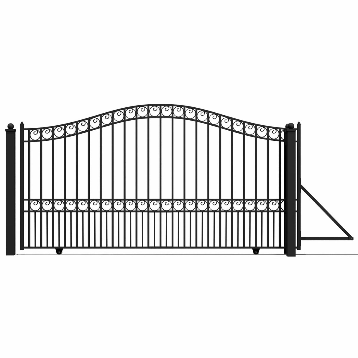 Aleko Steel Sliding Driveway Gate - PARIS Style - 12 x 6 Feet