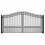 Aleko Steel Dual Swing Driveway Gate - PRAGUE Style - 12 x 6 Feet
