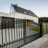 Aleko Steel Dual Swing Driveway Gate - PRAGUE Style - 12 x 6 Feet