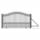 Aleko Automated Steel Sliding Driveway Gate and Gate Opener Complete Kit – PRAGUE Style – 12 x 6 Feet