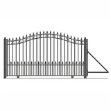 Aleko Automated Steel Sliding Driveway Gate and Gate Opener Complete Kit – ST. LOUIS Style – 12 x 6 Feet