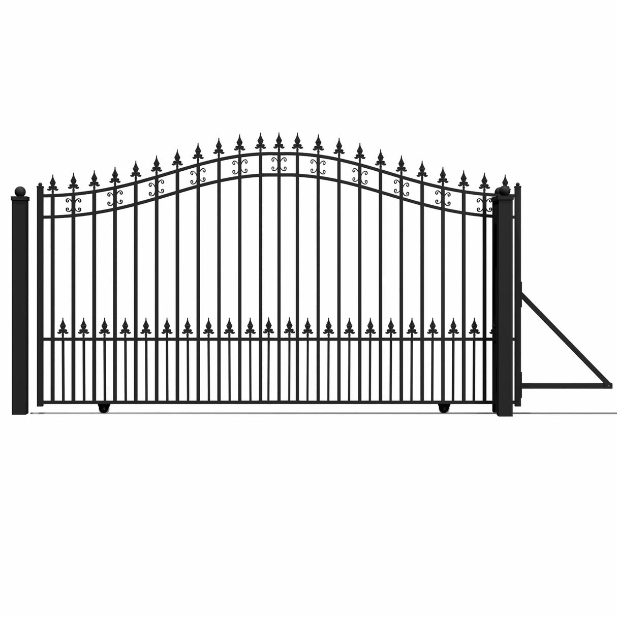 Aleko Steel Sliding Driveway Gate - ST.LOUIS Style - 12 x 6 Feet