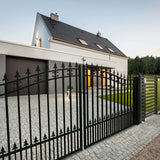 Aleko Steel Dual Swing Driveway Gate - ST.LOUIS Style - 12 x 6 Feet