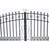 Aleko Automated Steel Dual Swing Driveway Gate and Gate Opener Complete Kit – Venice Style – 16 x 6 Feet
