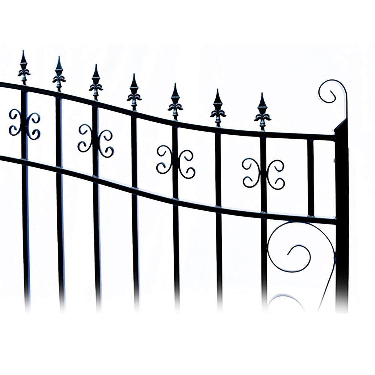 Aleko Automated Steel Dual Swing Driveway Gate and Gate Opener Complete Kit – ETL Listed - Venice Style – 12 x 6 Feet