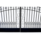 Aleko Automated Steel Dual Swing Driveway Gate and Gate Opener Complete Kit – Venice Style – 18 x 6 Feet