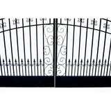 Aleko Automated Steel Dual Swing Driveway Gate and Gate Opener Complete Kit – Venice Style – 16 x 6 Feet