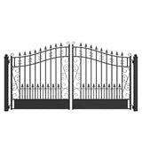 Aleko Steel Dual Swing Driveway Gate - VENICE Style - 12 x 6 Feet