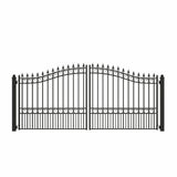 Aleko Steel Dual Swing Driveway Gate - LONDON Style - 14 x 6 Feet