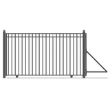 Aleko Automated Steel Sliding Driveway Gate and Gate Opener Complete Kit – MADRID Style – 14 x 6 Feet