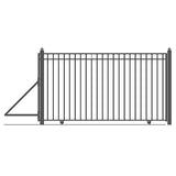 Aleko Steel Sliding Driveway Gate - 14 ft with Pedestrian Gate - 5 ft - MADRID Style