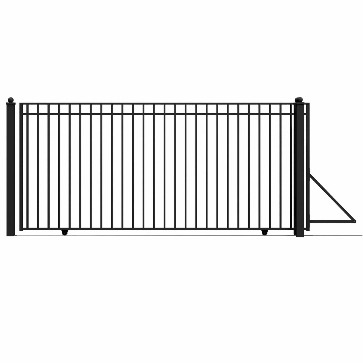 Aleko Single Slide Steel Driveway Gate - MADRID Style - 14 x 6 Feet