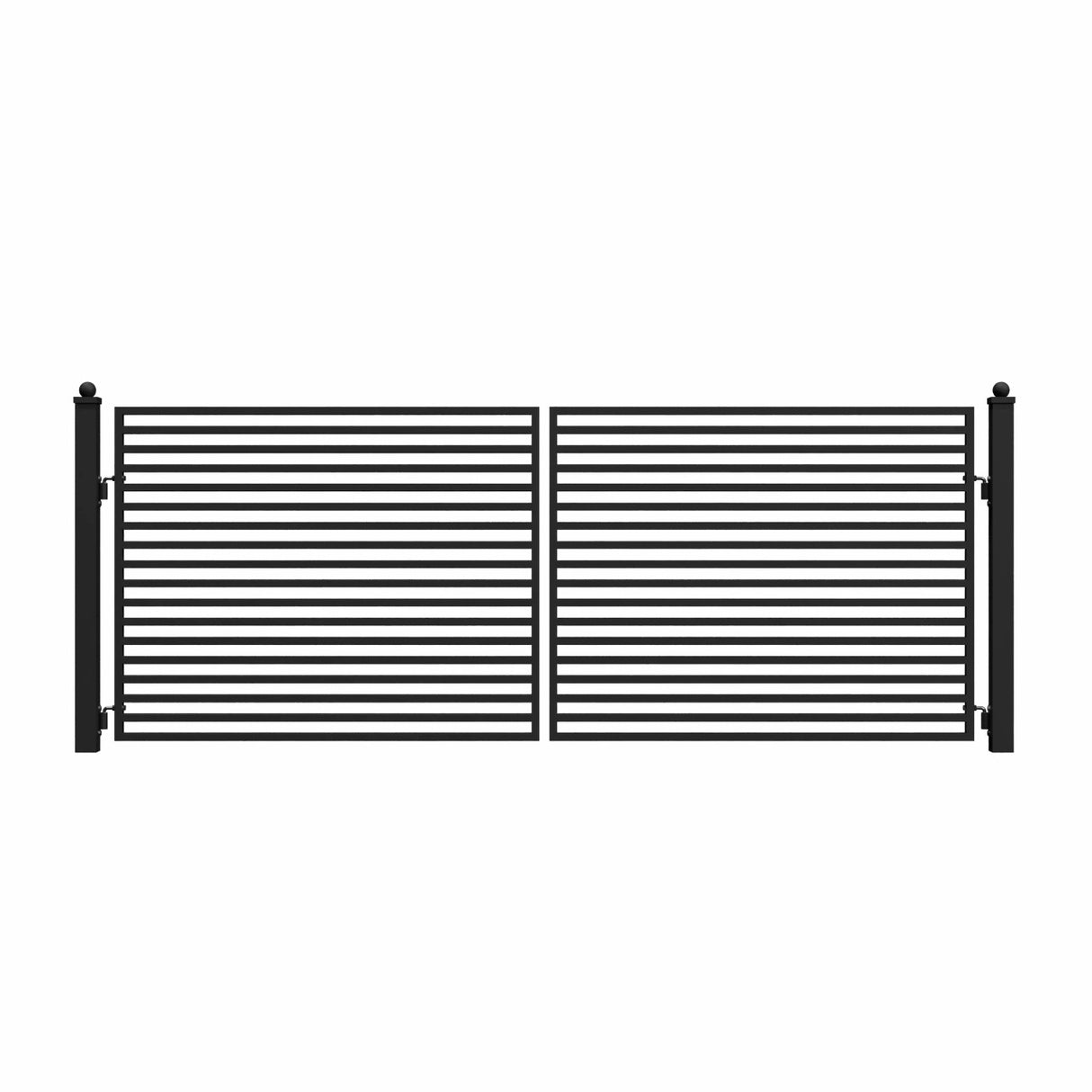 Aleko Steel Dual Swing Driveway Gate - MILAN Style - 14 x 6 Feet