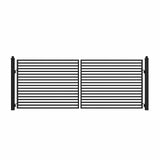 Aleko Steel Dual Swing Driveway Gate - MILAN Style - 14 x 6 Feet