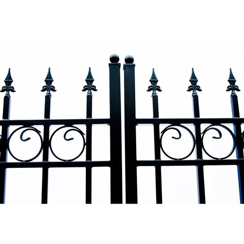 Aleko Steel Dual Swing Driveway Gate - OSLO Style - 14 x 6 Feet