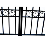 Aleko Steel Dual Swing Driveway Gate - OSLO Style - 14 x 6 Feet