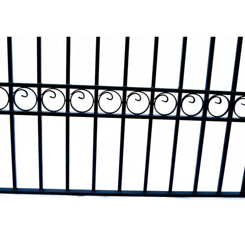 Aleko Steel Dual Swing Driveway Gate - OSLO Style - 14 x 6 Feet