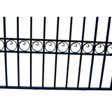 Aleko Steel Dual Swing Driveway Gate - OSLO Style - 14 x 6 Feet