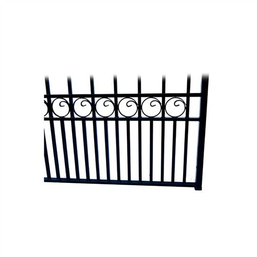 Aleko Steel Dual Swing Driveway Gate and Gate Operator Bundle - PARIS Style with GG1300 AC/DC - 14 x 6 Feet