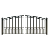 Aleko Steel Dual Swing Driveway Gate - PARIS Style - 14 x 6 Feet