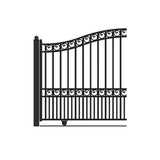 Aleko Automated Steel Sliding Driveway Gate and Gate Opener Complete Kit – PARIS Style – 16 x 6 Feet