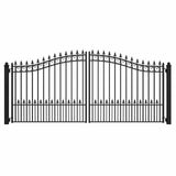 Aleko Steel Dual Swing Driveway Gate - PRAGUE Style - 14 x 6 Feet