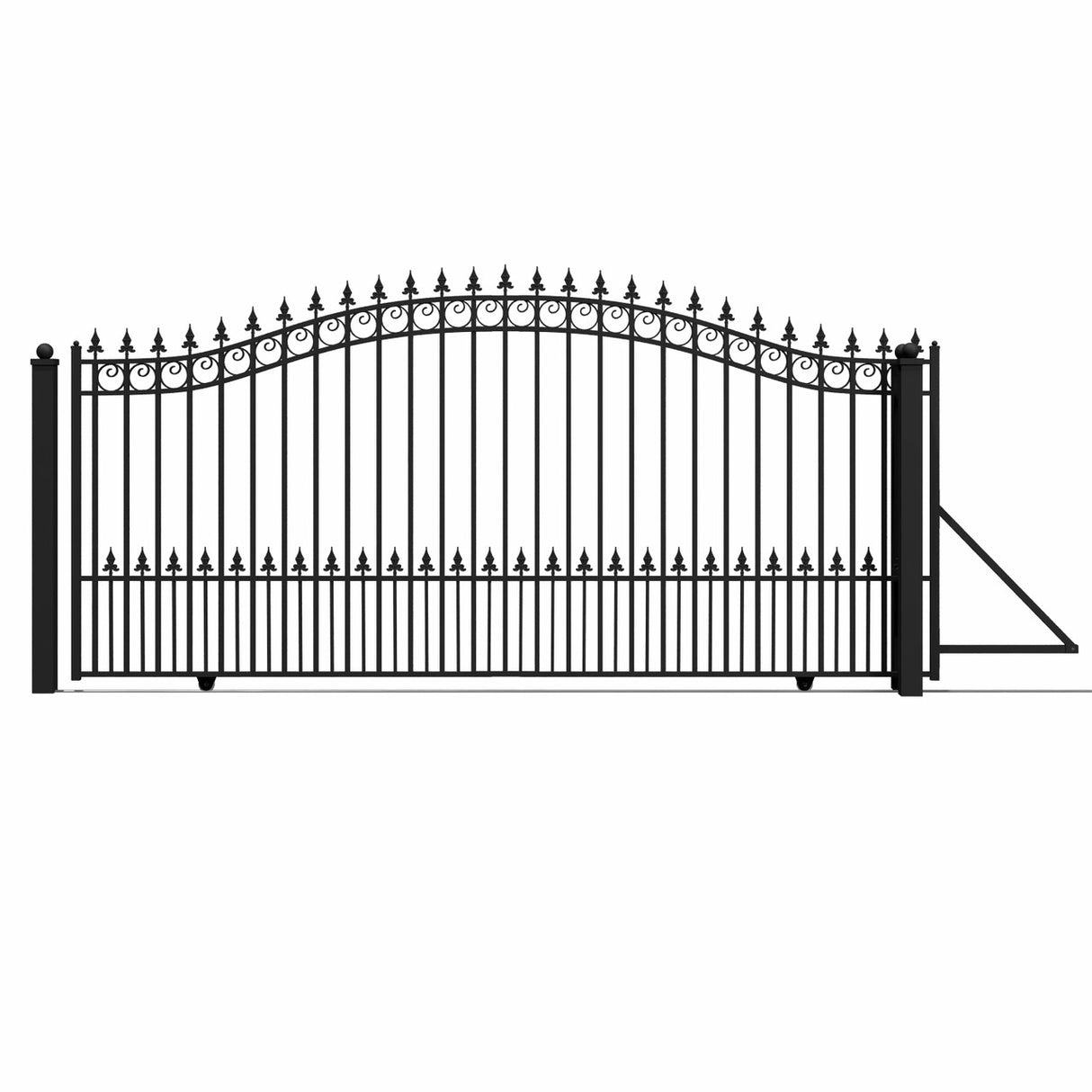 Aleko Steel Sliding Driveway Gate - PRAGUE Style - 14 x 6 Feet