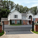 Aleko Steel Sliding Driveway Gate - ST.LOUIS Style - 14 x 6 Feet