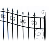 Aleko Automated Steel Dual Swing Driveway Gate and Gate Opener Complete Kit – ETL Listed - Venice Style – 14 x 6 Feet