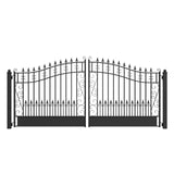 Aleko Steel Dual Swing Driveway Gate - VENICE Style - 14 x 6 Feet