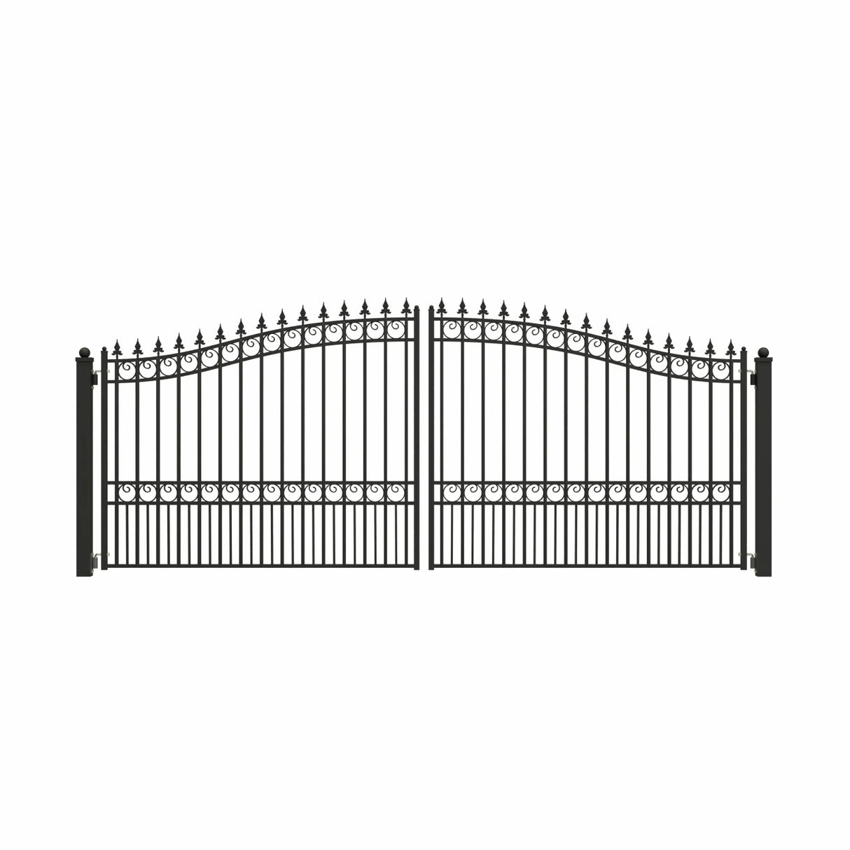 Aleko Steel Dual Swing Driveway Gate - LONDON Style - 16 x 6 Feet