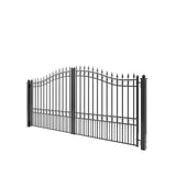 Aleko Steel Dual Swing Driveway Gate - LONDON Style - 16 x 6 Feet