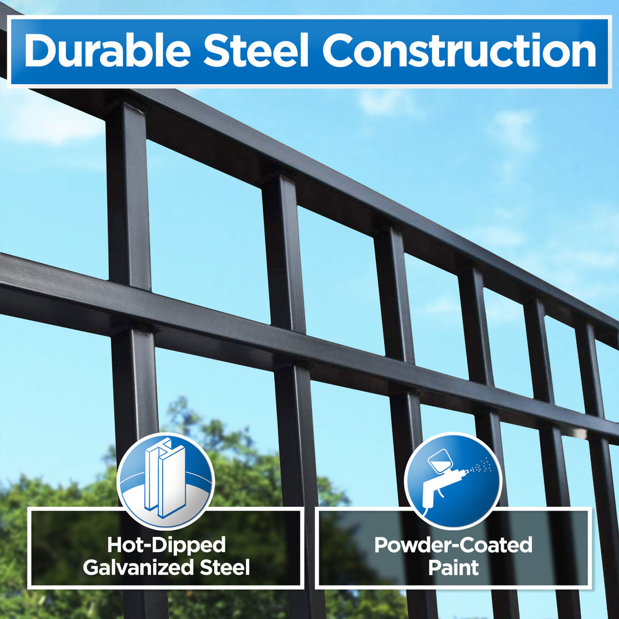 Aleko Steel Single Swing Driveway Gate - MADRID Style - 16 x 6 Feet