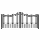 Aleko Steel Dual Swing Driveway Gate - MANHATTAN Style - 16 x 6 Feet