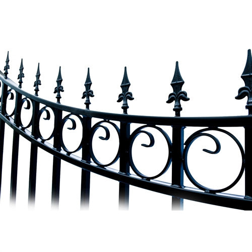 Aleko Steel Dual Swing Driveway Gate - MANHATTAN Style - 16 x 6 Feet
