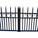 Aleko Steel Dual Swing Driveway Gate - MANHATTAN Style - 16 x 6 Feet