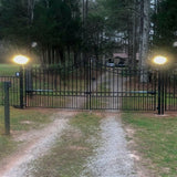 Aleko Steel Dual Swing Driveway Gate - MANHATTAN Style - 16 x 6 Feet